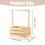 Holzkorb babaváró, tárolódoboz babáknak fa kosár fogantyúval ajándék szekrény