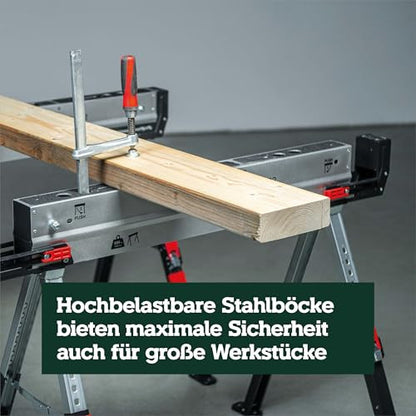 Metabo MAB 82 munkabakkészlet robosztus és stabil acél bakok, porszórt horganyzott