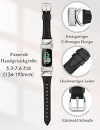 TOYOUTHS bőrszíj Fitbit Charge 6/5 kompatibilis női karcsú, elegáns, C-alakú csattal