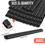 Csomag 50 darab PVC rögzítő klipsz, belátásgátló, 19 cm belátásgátló csíkok dupla rúd