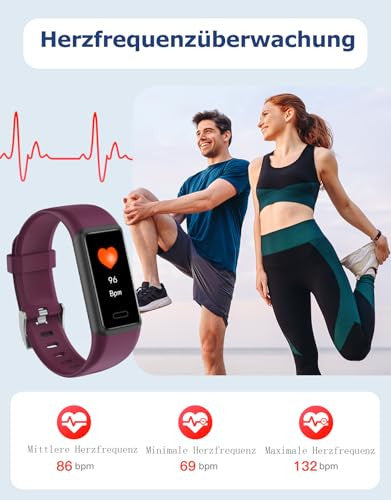 Cloudpoem fitnesz karkötő pulzus- és alvásfigyelővel lépésszámláló, kalóriaszámláló