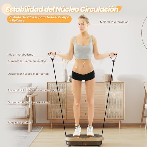 Dripex vibrációs platform, 99 szint, 5 edzésprogram, Bluetooth hangszóró, LCD