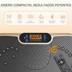 Dripex vibrációs platform, 99 szint, 5 edzésprogram, Bluetooth hangszóró, LCD