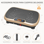 Dripex vibrációs platform, 99 szint, 5 edzésprogram, Bluetooth hangszóró, LCD
