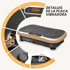 Dripex vibrációs platform, 99 szint, 5 edzésprogram, Bluetooth hangszóró, LCD