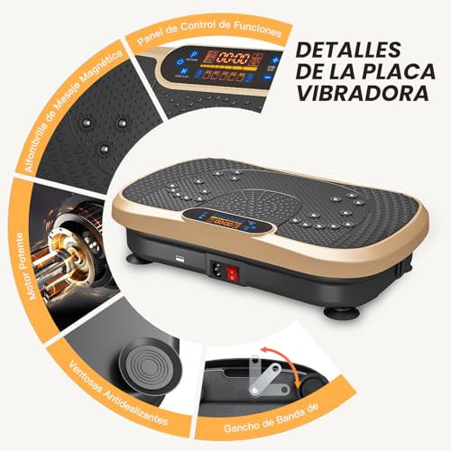 Dripex vibrációs platform, 99 szint, 5 edzésprogram, Bluetooth hangszóró, LCD