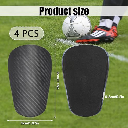 NQEUEPN mini futball sípcsontvédő, 8 x 5 cm, védőfelszerelés, 4 darabos, fekete