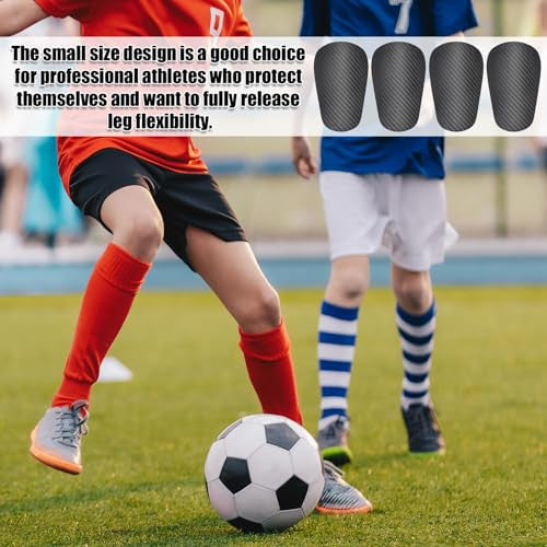 NQEUEPN mini futball sípcsontvédő, 8 x 5 cm, védőfelszerelés, 4 darabos, fekete