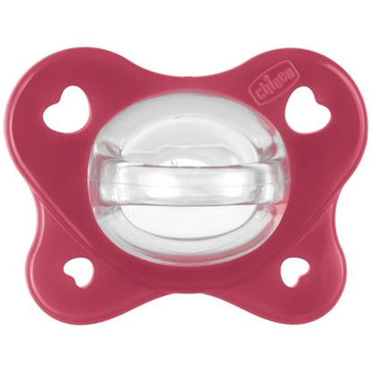 Chicco Gommotto Dual Soft szilikon cumi 16-36 hónap, kétszínű, 2 darabos, lány