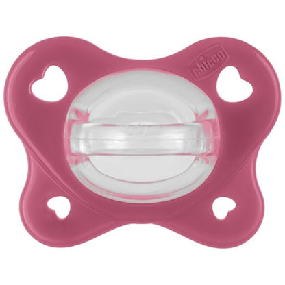 Chicco Gommotto Dual Soft szilikon cumi 16-36 hónap, kétszínű, 2 darabos, lány