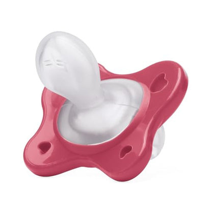 Chicco Gommotto Dual Soft szilikon cumi 16-36 hónap, kétszínű, 2 darabos, lány