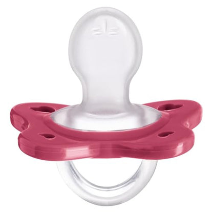 Chicco Gommotto Dual Soft szilikon cumi 16-36 hónap, kétszínű, 2 darabos, lány