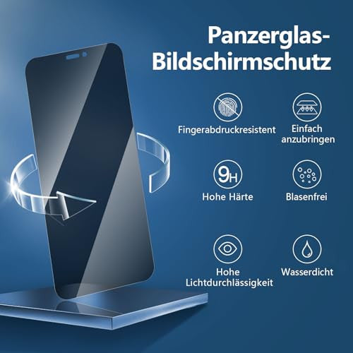 NEW'C 3 darabos edzett üveg iPhone 12/12 Pro 6,1 hüvelyk, 28 fokos betekintési szög