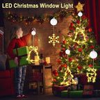 LED karácsonyi világítás ablakra, 4 darabos LED tapadókorongos karácsonyi fények, LED