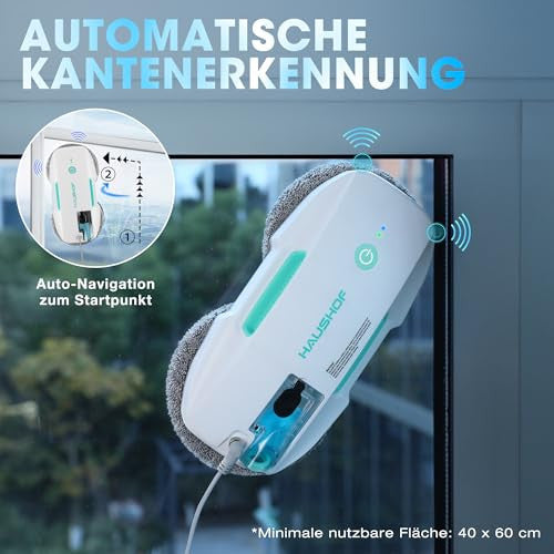 HAUSHOF robot ablaktisztító, automata, elektromos, erős szívóerő 3800Pa, élérzékelés