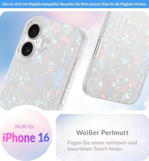 LONLI Hue - iPhone 16 tok fehér gyöngyház