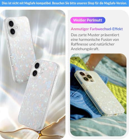 LONLI Hue - iPhone 16 tok fehér gyöngyház