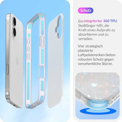 LONLI Hue - iPhone 16 tok fehér gyöngyház