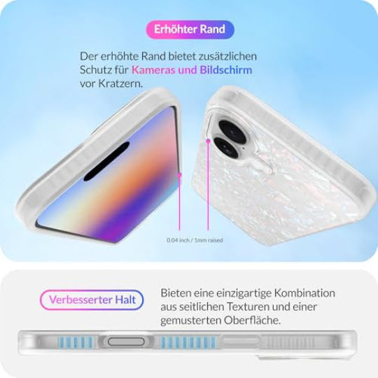 LONLI Hue - iPhone 16 tok fehér gyöngyház