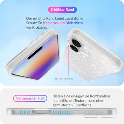 LONLI Hue - iPhone 16 tok fehér gyöngyház