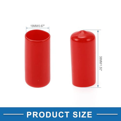 ABSOPRO kerékanya védőkupakok 19mm piros, 20 darabos