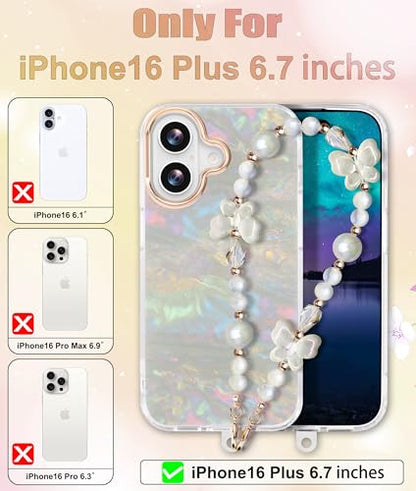 Compatible iPhone 16 Plus tok nőknek, vékony csillogó telefontok iPhone 16 Plus-hoz