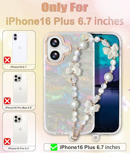 Compatible iPhone 16 Plus tok nőknek, vékony csillogó telefontok iPhone 16 Plus-hoz