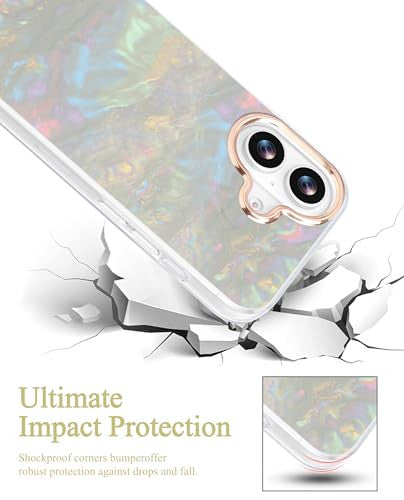 Compatible iPhone 16 Plus tok nőknek, vékony csillogó telefontok iPhone 16 Plus-hoz