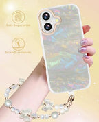 Compatible iPhone 16 Plus tok nőknek, vékony csillogó telefontok iPhone 16 Plus-hoz