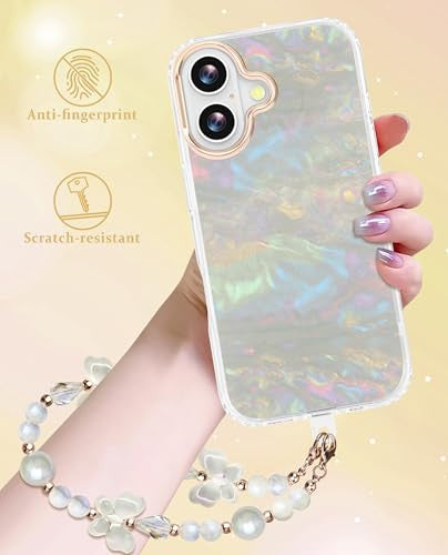 Compatible iPhone 16 Plus tok nőknek, vékony csillogó telefontok iPhone 16 Plus-hoz