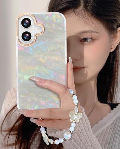 Compatible iPhone 16 Plus tok nőknek, vékony csillogó telefontok iPhone 16 Plus-hoz