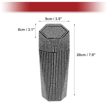 ABSOPRO autós szemetes strasszos hordozható 3,5" hossz, 3,1" szélesség, 7,9"