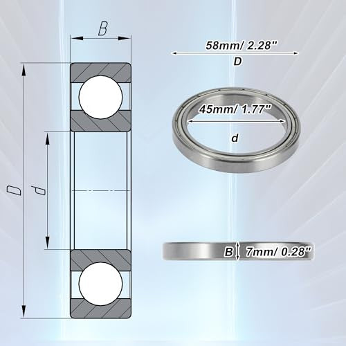 ABSOPRO 6809Zz mélyhornyú golyóscsapágy P6 45x58x7mm, kenve, dupla fém tömítés