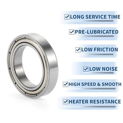 ABSOPRO 6803Zz mélyhornyú golyóscsapágy P6 17x26x5mm, kenve, dupla fém tömítés