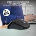 CHERRY STREAM MOUSE COMFORT, vezeték nélküli ergonomikus egér gumírozott