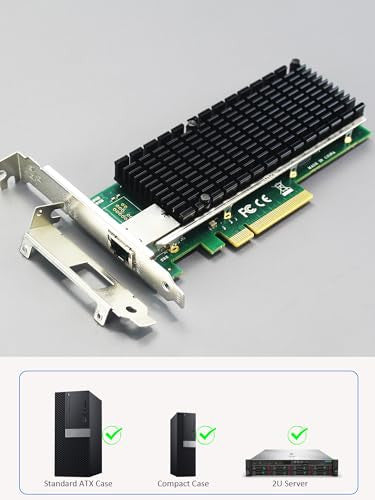 GLOTRENDS ST7215 1-port 10Gb RJ45 ethernet hálózati kártya Intel X540 vezérlő, PCIE