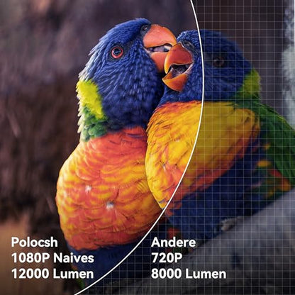 Polocsh Mini projektor, Full HD1080P, 4K, Android 11.0, hordozható projektor WLAN6