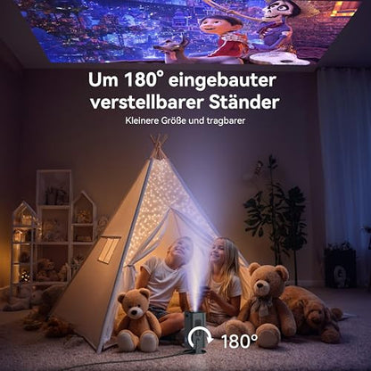 Polocsh Mini projektor, Full HD1080P, 4K, Android 11.0, hordozható projektor WLAN6