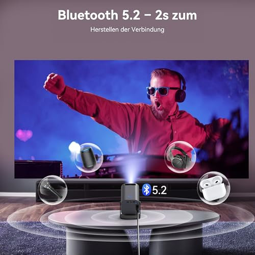 Polocsh Mini projektor, Full HD1080P, 4K, Android 11.0, hordozható projektor WLAN6