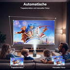 Polocsh Mini projektor, Full HD1080P, Android 11.0, hordozható projektor WLAN6 BT5.2