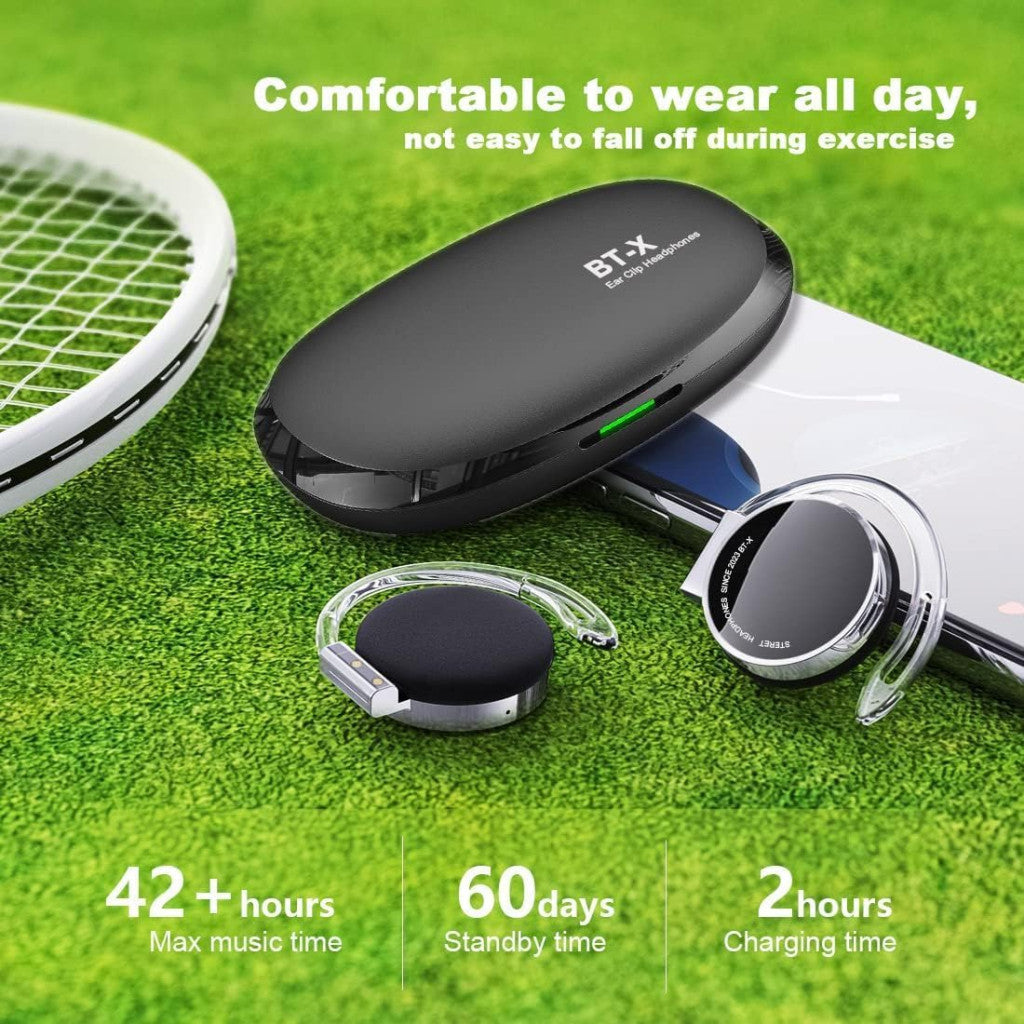 On Ear fülhallgató Bluetooth 5.3, Open Ear vezeték nélküli, Clip On sport headset 4