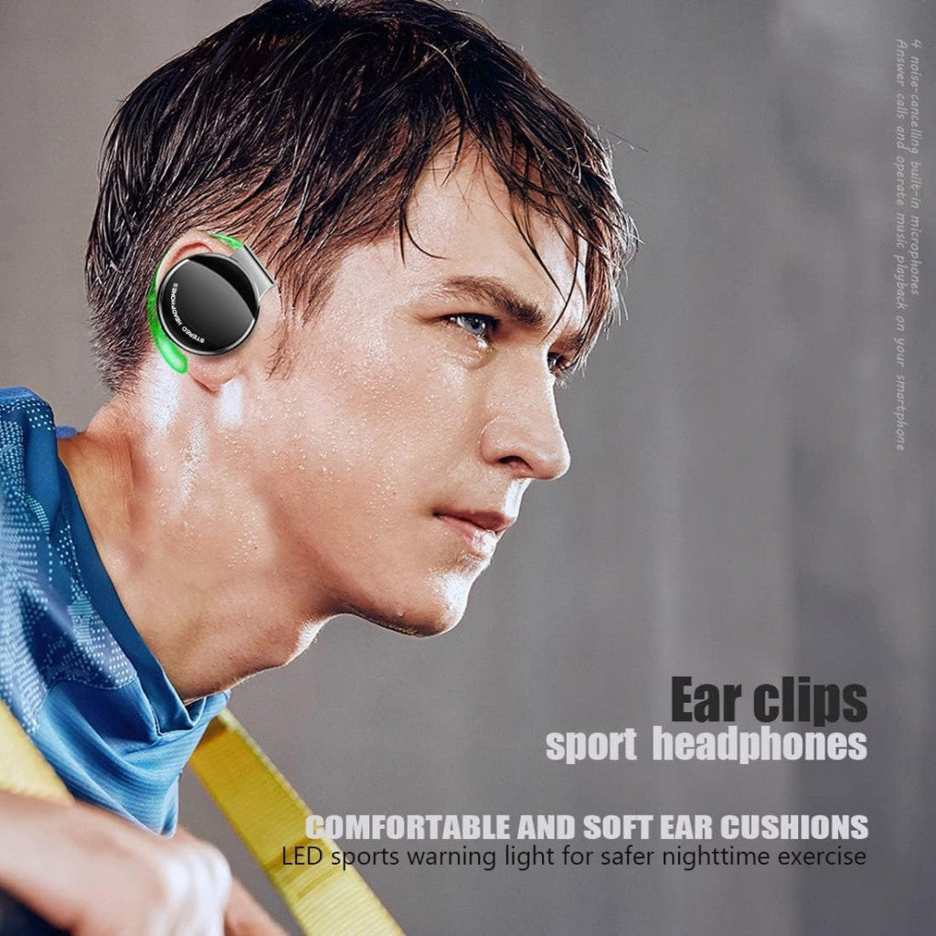 On Ear fülhallgató Bluetooth 5.3, Open Ear vezeték nélküli, Clip On sport headset 4