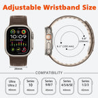 HITZEE sportszíj Apple Watch-hoz, szilikon mágneses férfi csat barna/khaki