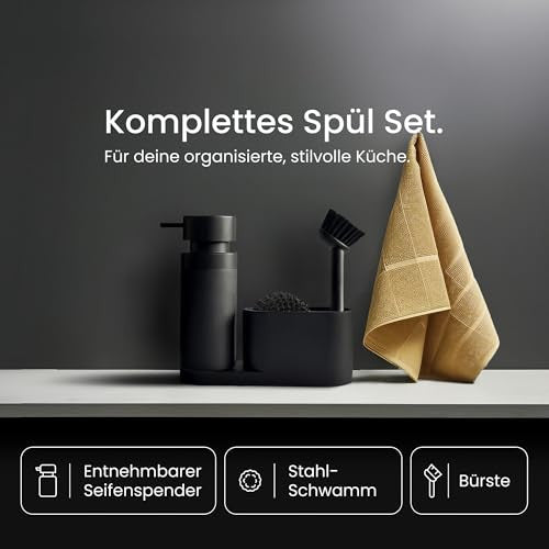 Black Sweden Home® mosogató rendező műkőből fekete