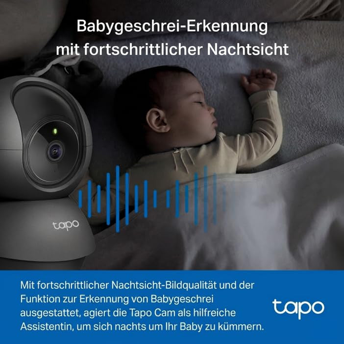 Tapo C201 360° WiFi beltéri kamera 1080P éjjellátó, mozgásérzékelés, kétirányú hang