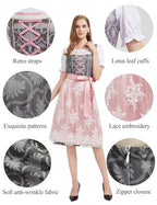Hislovy női dirndl, 5 darabos Oktoberfest női szett dirndl-komplett szett népviseleti