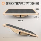 Woodure 360° egyensúlyozó deszka felnőtteknek, csúszásmentes, fizikoterápiához, fa