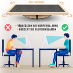 Woodure 360° egyensúlyozó deszka felnőtteknek, csúszásmentes, fizikoterápiához, fa
