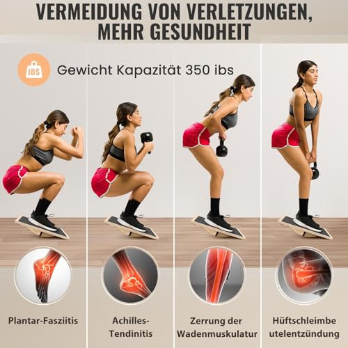Woodure 360° egyensúlyozó deszka felnőtteknek, csúszásmentes, fizikoterápiához, fa