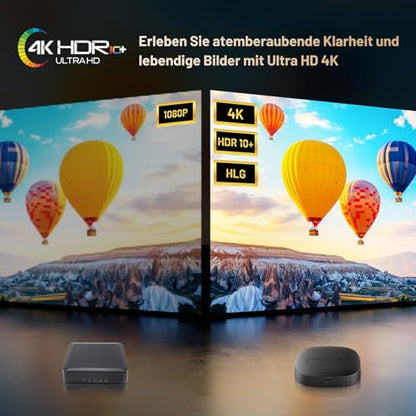 Google TV Box - 4K okos TV box HDR10+ UHD, Dolby Audio, Google/Netflix tanúsítvány